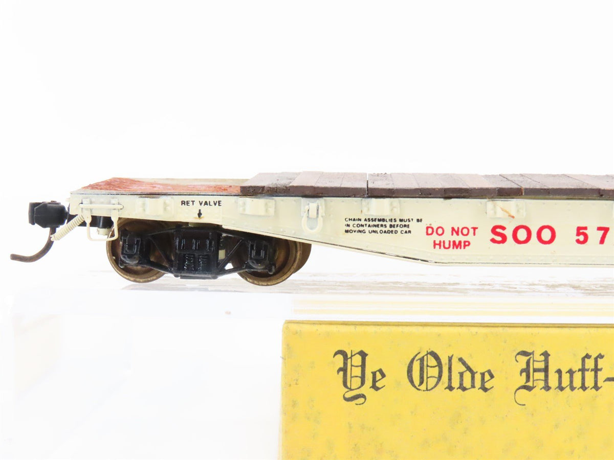 HO Scale Unbranded BRASS SOO Line Railroad 41&#39; Flat Car #5765 - Custom