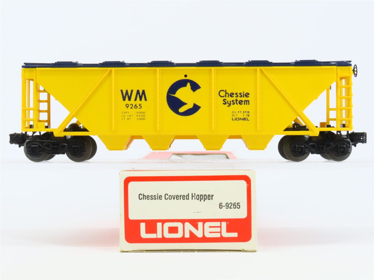 O Gauge 3-Rail Lionel 6-9265 WM Chessie System 4-Bay Hopper Car #9265