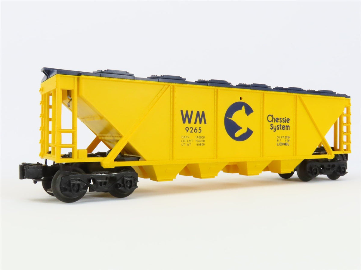 O Gauge 3-Rail Lionel 6-9265 WM Chessie System 4-Bay Hopper Car #9265