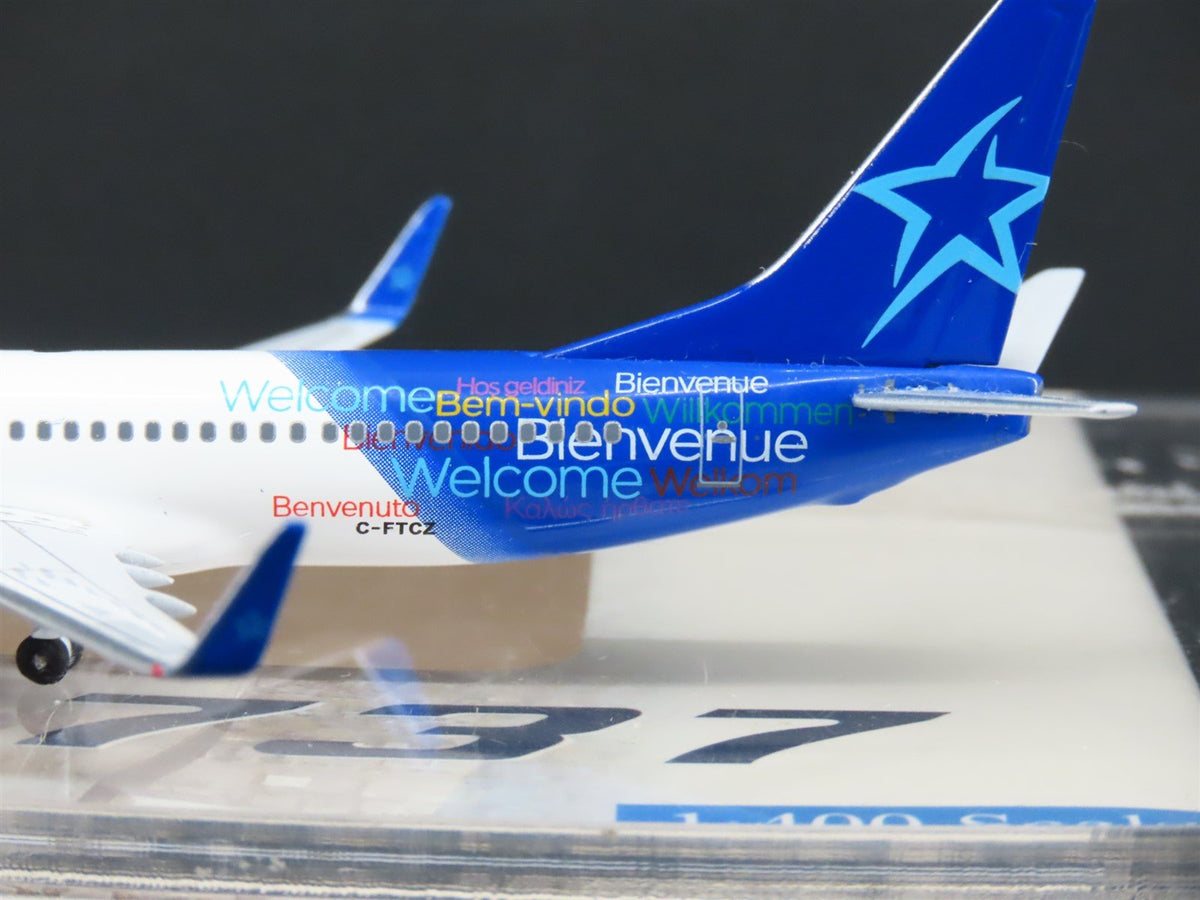 1:400 Scale Aero Classics Air Transat &quot;Welcome&quot; Boeing B-737-8AS Aircraft C-FTCZ