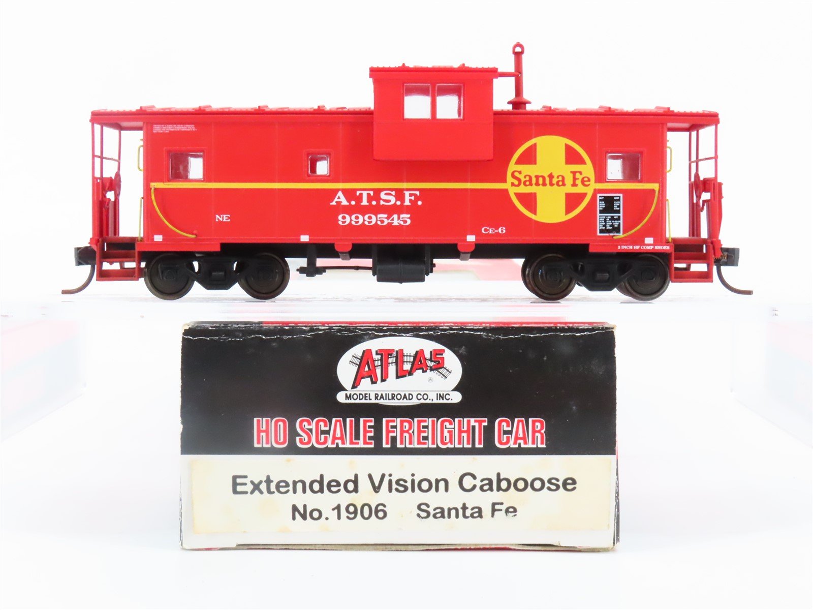 HO Scale Atlas 1906 ATSF Santa Fe Extended Vision Caboose #999545