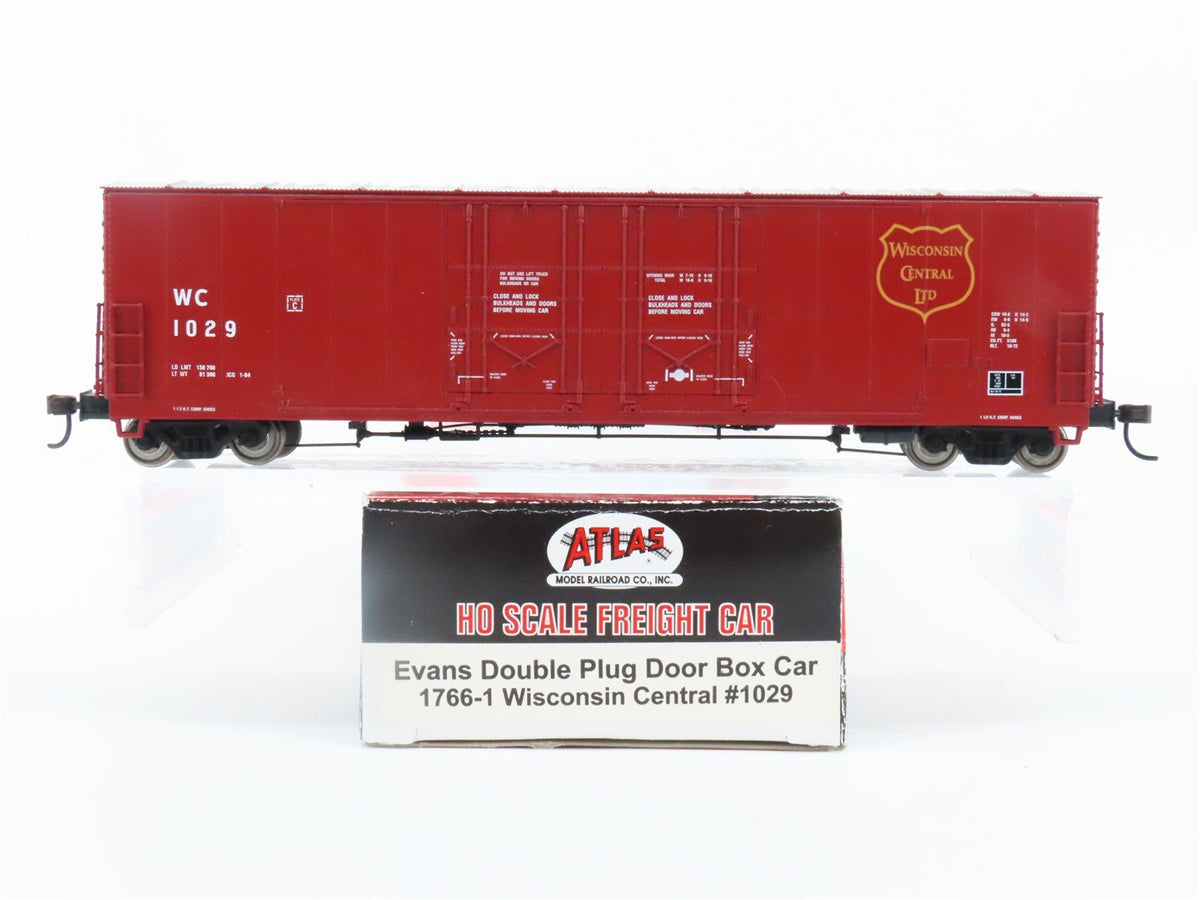 HO Atlas 1766-1 WC Wisconsin Central Evans 52&#39; Double Plug Door Box Car #1029