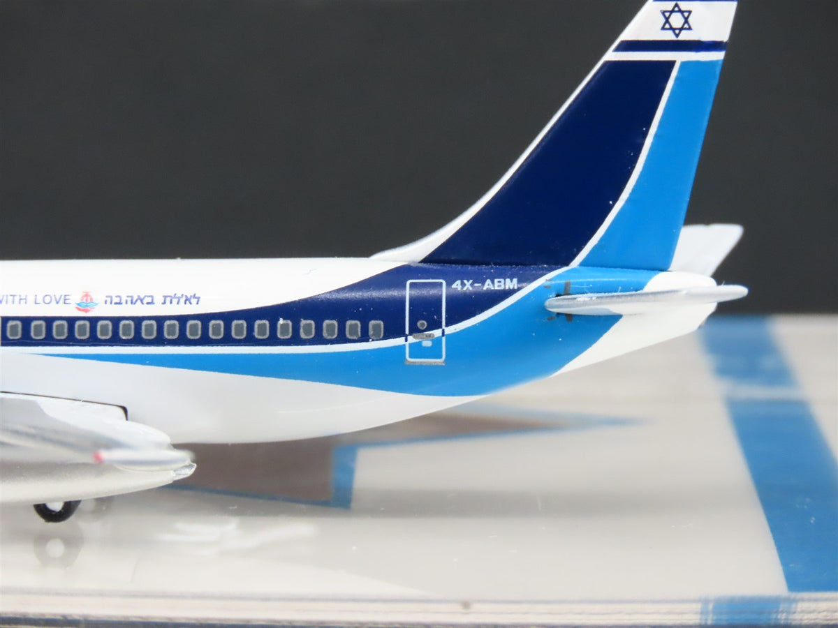 1:400 Scale Aero Classics Die-Cast El Al Israel Boeing B-737-2M8 Aircraft 4X-ABM