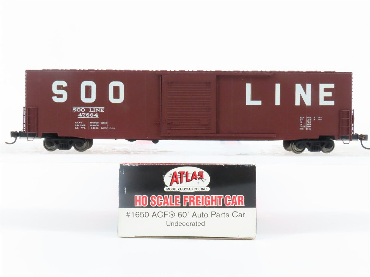 HO Scale Atlas 1650 SOO Line ACF 60&#39; Single Door Box Car #1029 - Custom