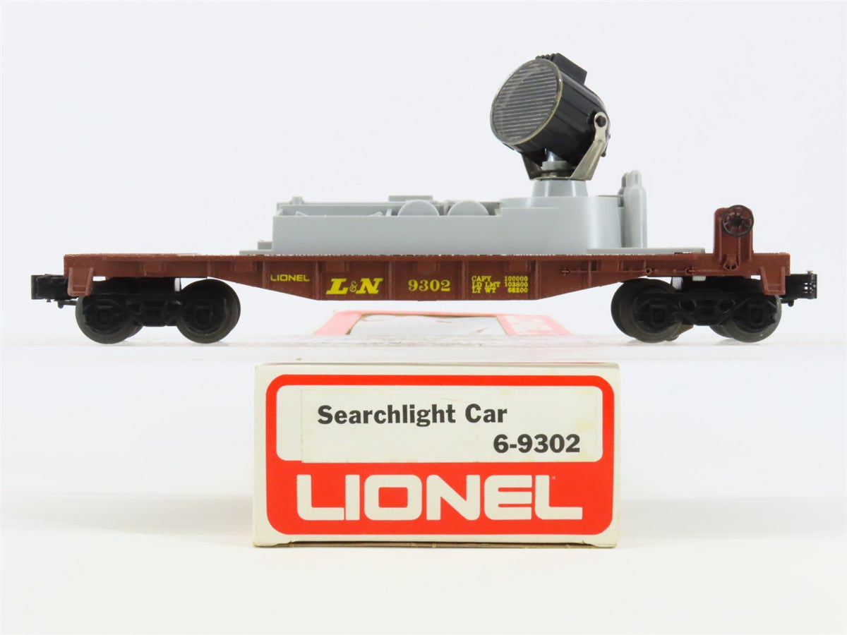 O Gauge 3Rail Lionel 6-9302 L&amp;N Louisville &amp; Nashville Searchlight Flatcar #9302