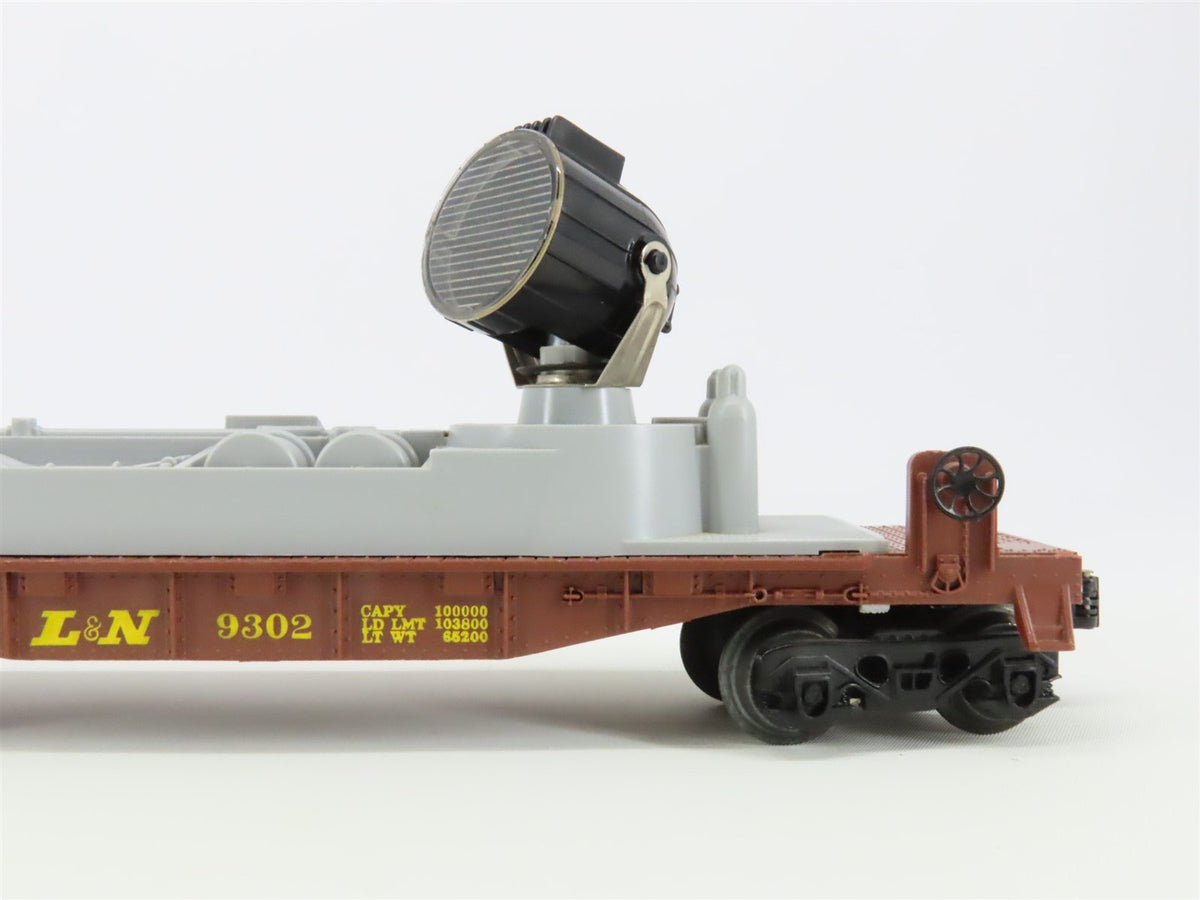 O Gauge 3Rail Lionel 6-9302 L&amp;N Louisville &amp; Nashville Searchlight Flatcar #9302