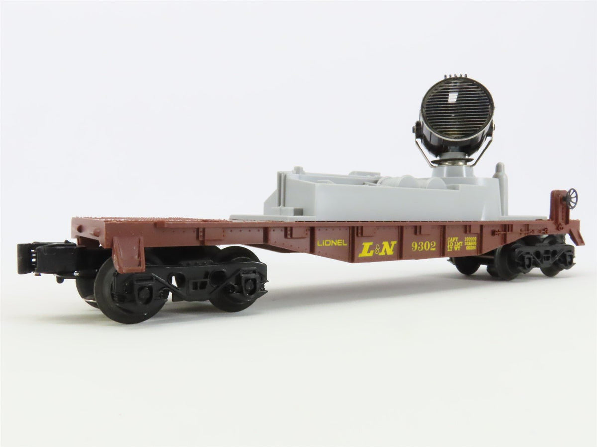 O Gauge 3Rail Lionel 6-9302 L&amp;N Louisville &amp; Nashville Searchlight Flatcar #9302