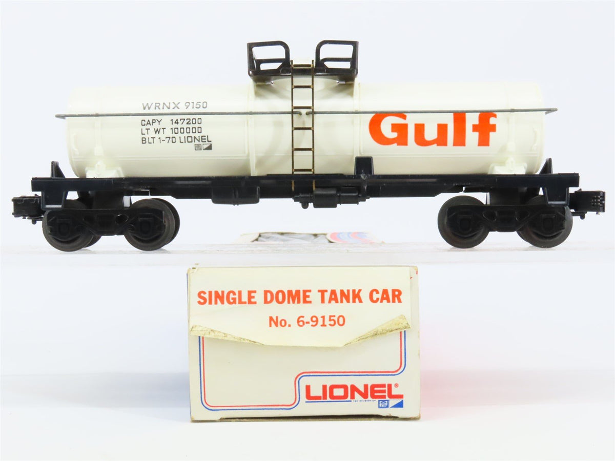 O Gauge 3-Rail Lionel 6-9150 WRNX Gulf Single Dome Tankcar #9150