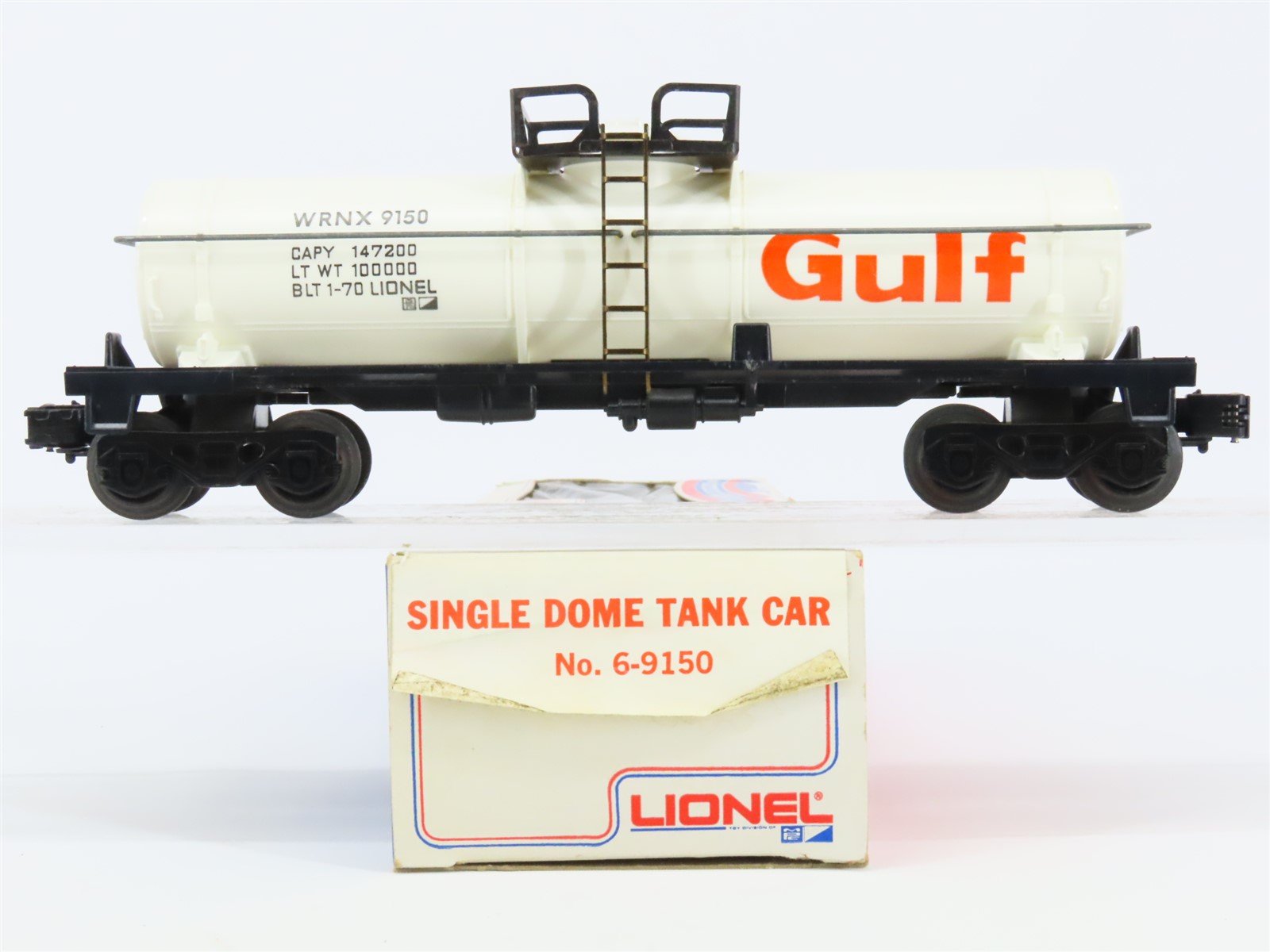 O Gauge 3-Rail Lionel 6-9150 WRNX Gulf Single Dome Tankcar #9150