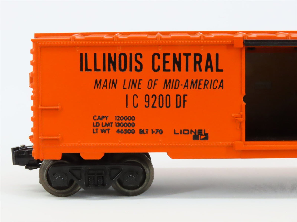 O Gauge 3-Rail Lionel 9200 IC Illinois Central Single Door Boxcar #9200