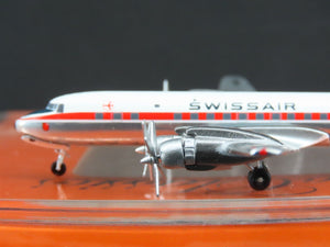 1:400 Aero Classics Die-Cast Swissair McDonnell Douglas DC-7C Aircraft HB-IBP