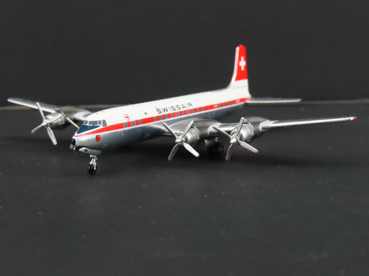 1:400 Aero Classics Die-Cast Swissair McDonnell Douglas DC-7C Aircraft HB-IBP