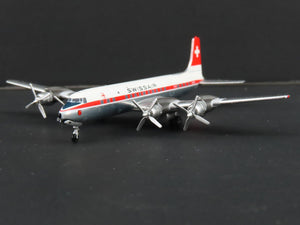 1:400 Aero Classics Die-Cast Swissair McDonnell Douglas DC-7C Aircraft HB-IBP