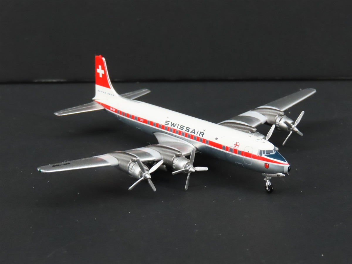 1:400 Aero Classics Die-Cast Swissair McDonnell Douglas DC-7C Aircraft HB-IBP