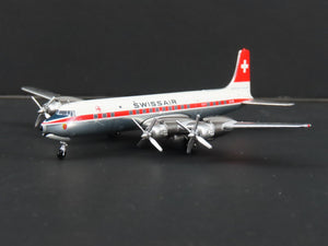 1:400 Aero Classics Die-Cast Swissair McDonnell Douglas DC-7C Aircraft HB-IBL