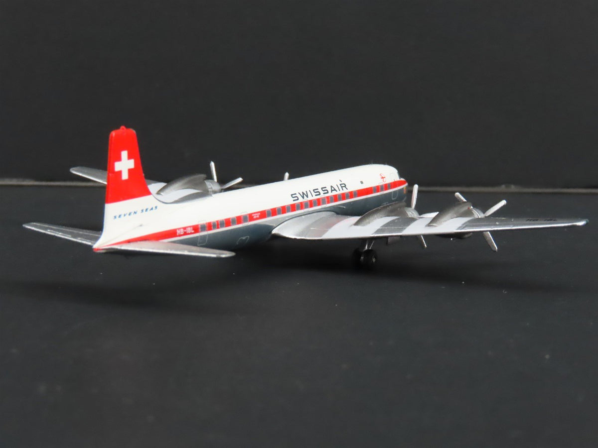 1:400 Aero Classics Die-Cast Swissair McDonnell Douglas DC-7C Aircraft HB-IBL