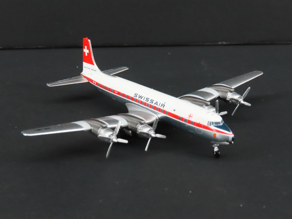 1:400 Aero Classics Die-Cast Swissair McDonnell Douglas DC-7C Aircraft HB-IBL