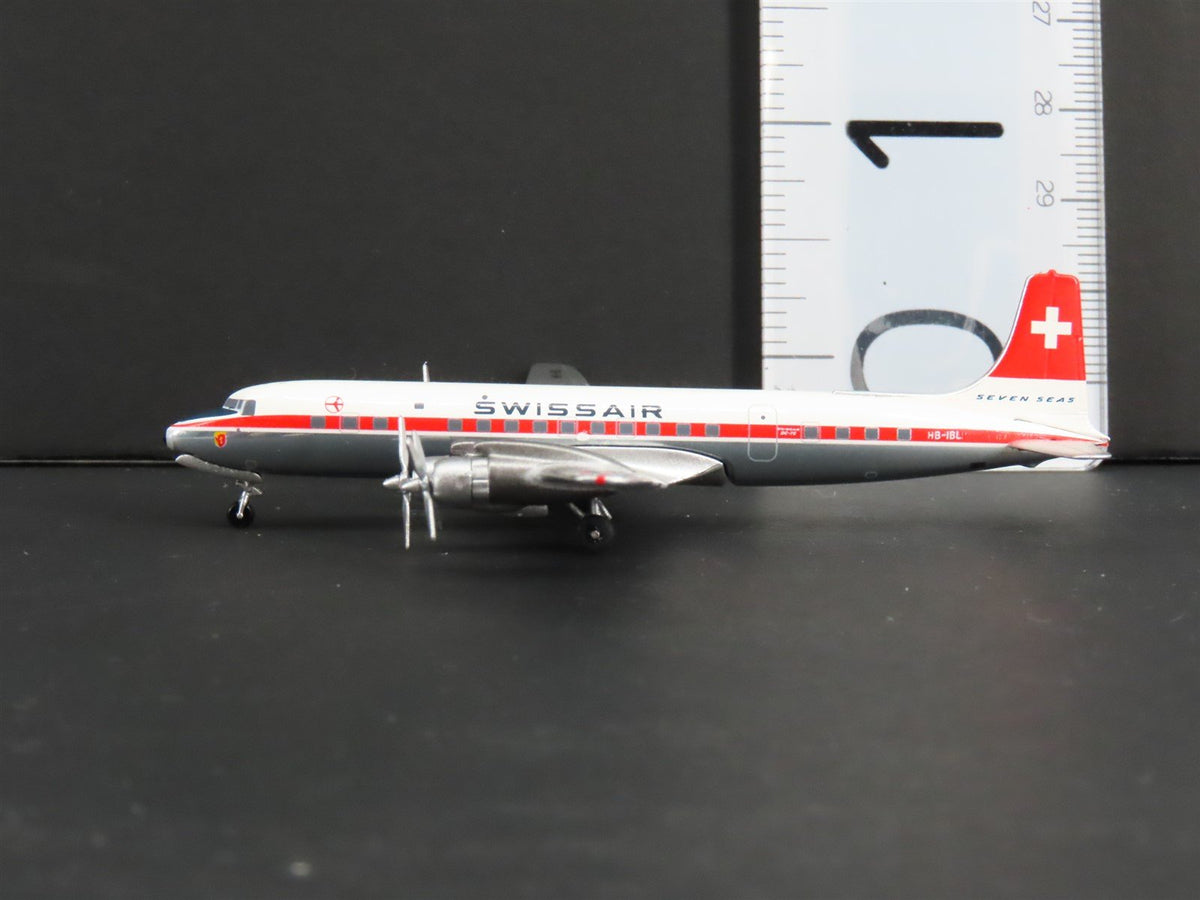 1:400 Aero Classics Die-Cast Swissair McDonnell Douglas DC-7C Aircraft HB-IBL