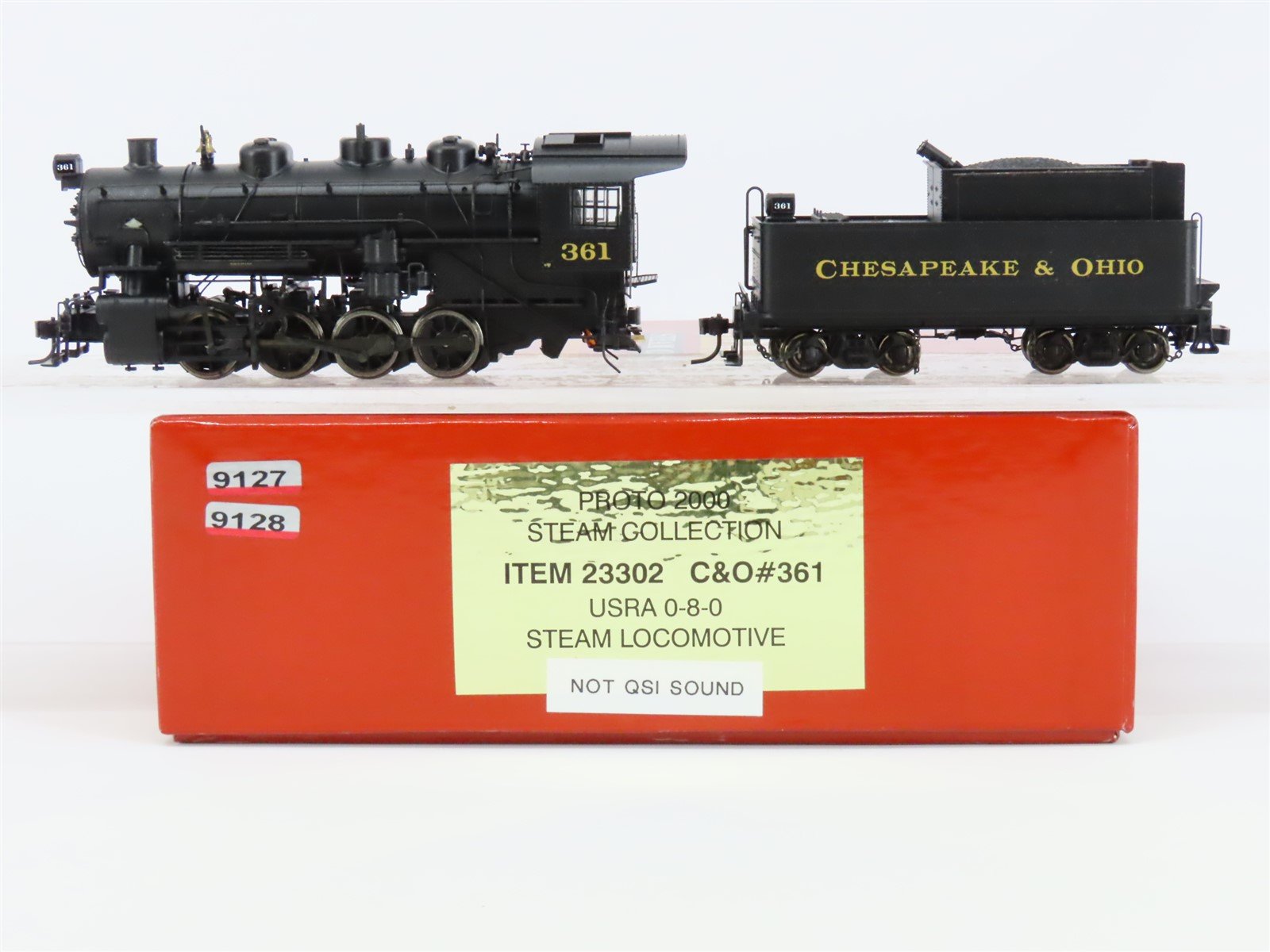 HO Scale Proto 2000 23302 C&O Chesapeake & Ohio 0-8-0 Steam Locomotive #361