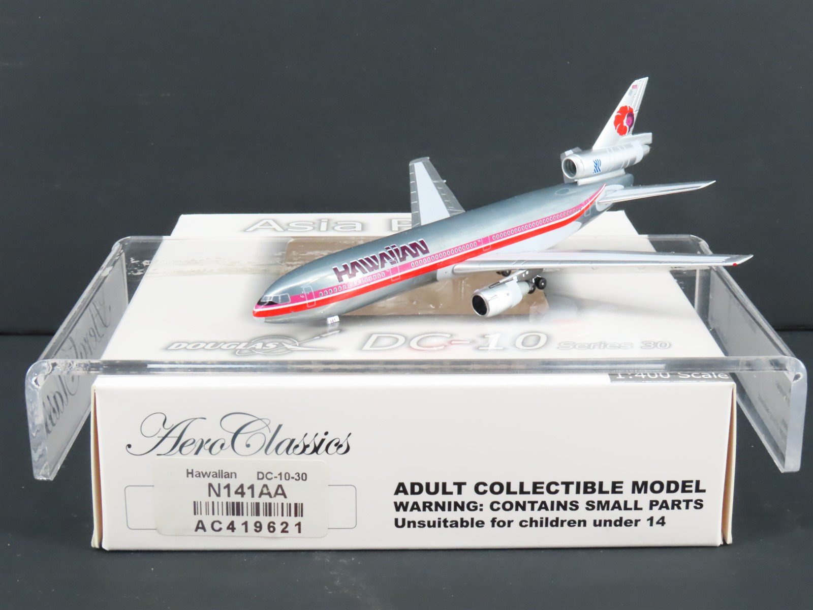 1:400 Aero Classics Die-Cast Hawaiian McDonnell Douglas DC-10-30 Aircraft N141AA