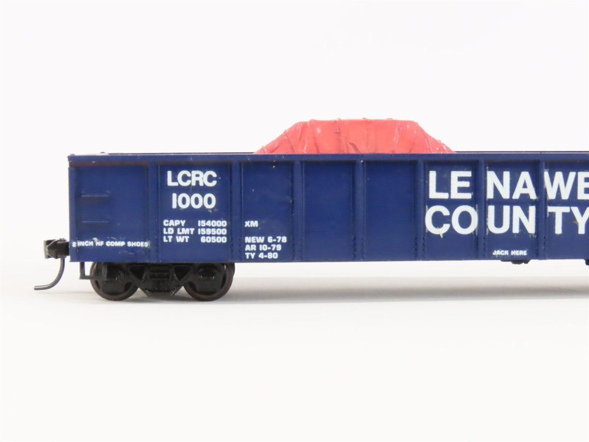 HO Scale Roundhouse LCRC Lenawee Cty 50&#39; Gondola Car #1000 Pro Custom w/ Load