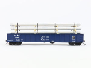 HO Scale Roundhouse LCRC Lenawee Cty 50' Gondola Car #1000 Pro Custom w/ Load