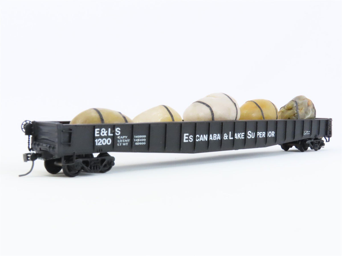 HO E&amp;C Shops ELS Escanaba &amp; Lake Superior 65&#39; Gondola #40513 Pro Custom w/ Load