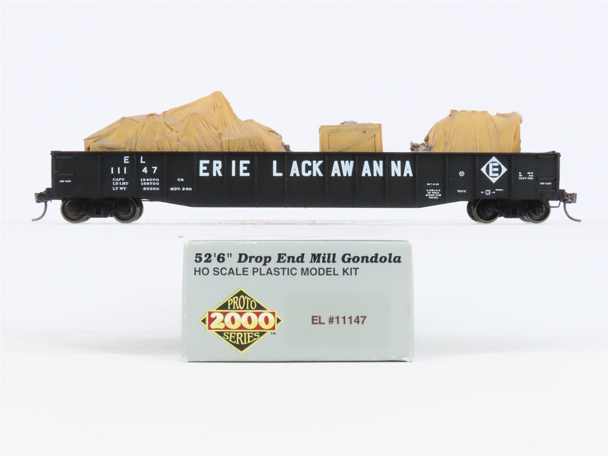 HO Scale Proto 2000 EL Erie Lackawanna 52&#39; Gondola #11147 w/ Custom Load