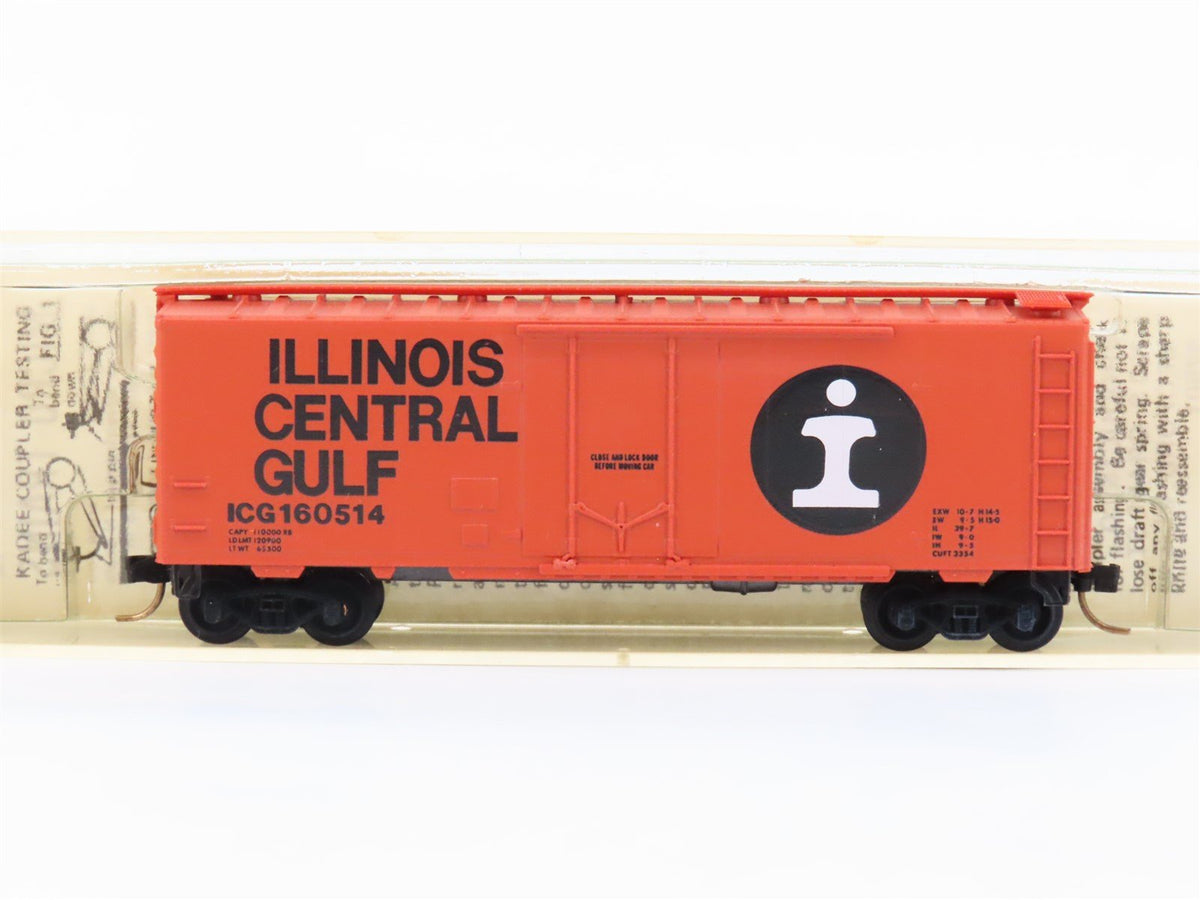 N Kadee Micro-Trains MTL 21070 ICG Illinois Central Gulf 40&#39; Box Car #160514