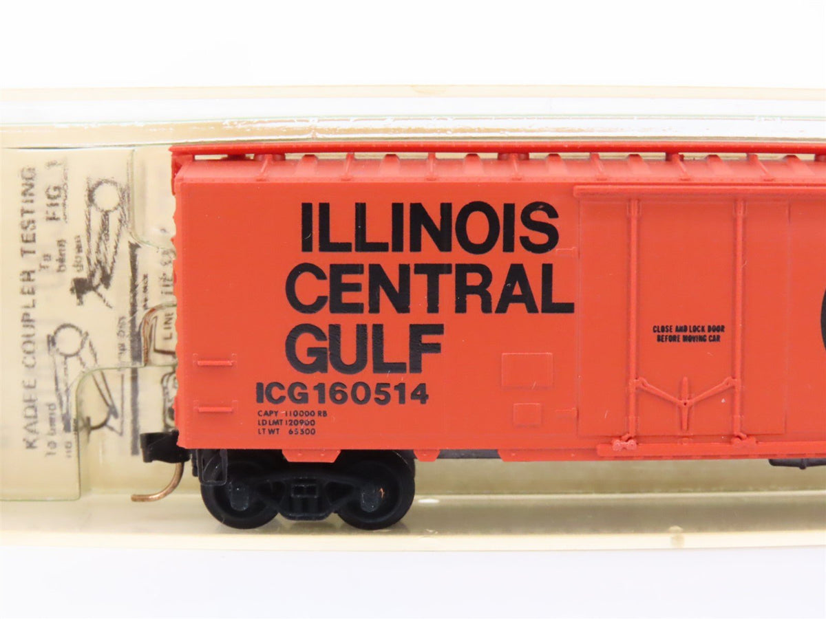 N Kadee Micro-Trains MTL 21070 ICG Illinois Central Gulf 40&#39; Box Car #160514