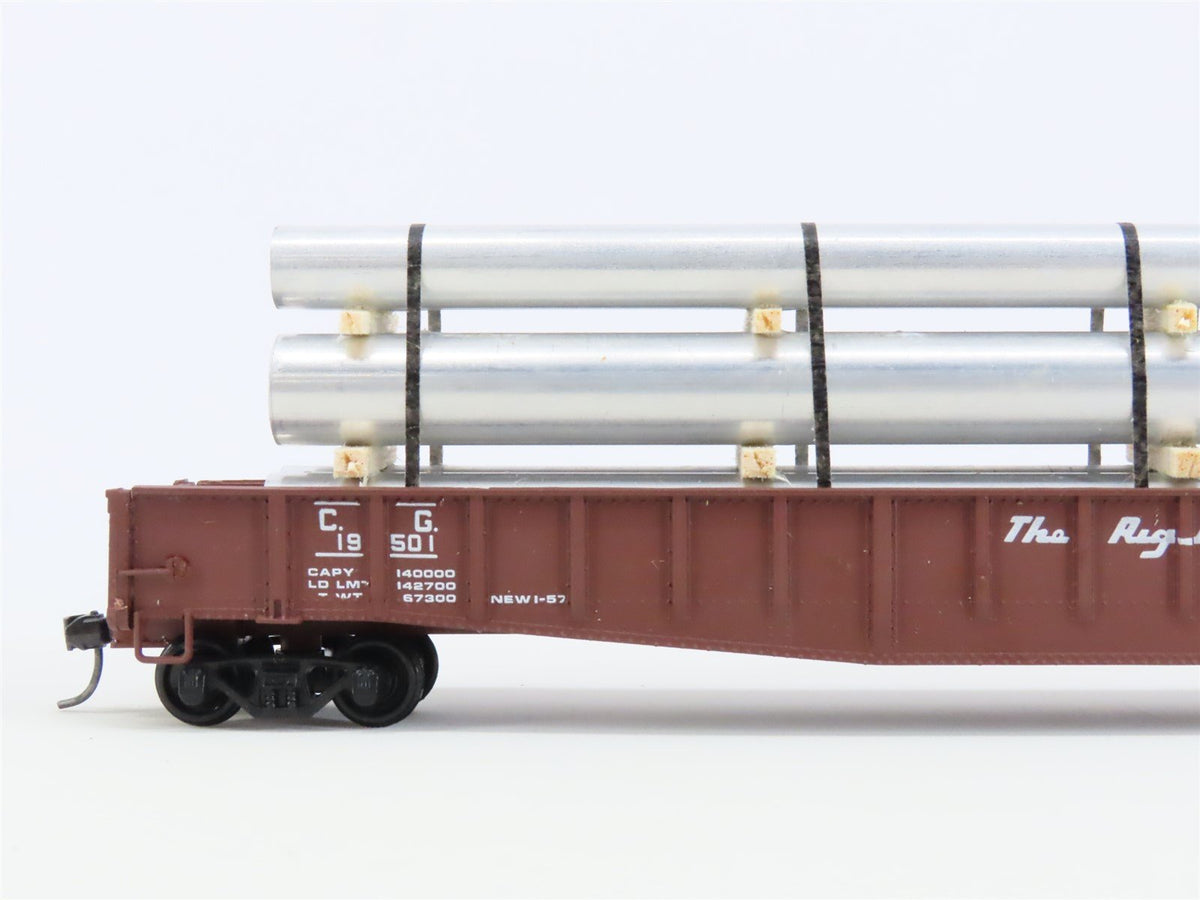 HO Scale E&amp;B Valley CG Central of Georgia 65&#39; Gondola #19501 w/ Custom Load