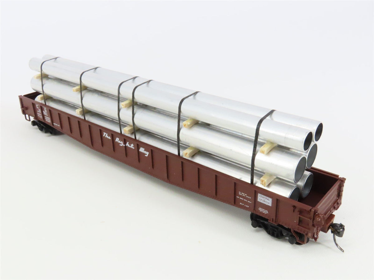 HO Scale E&amp;B Valley CG Central of Georgia 65&#39; Gondola #19501 w/ Custom Load