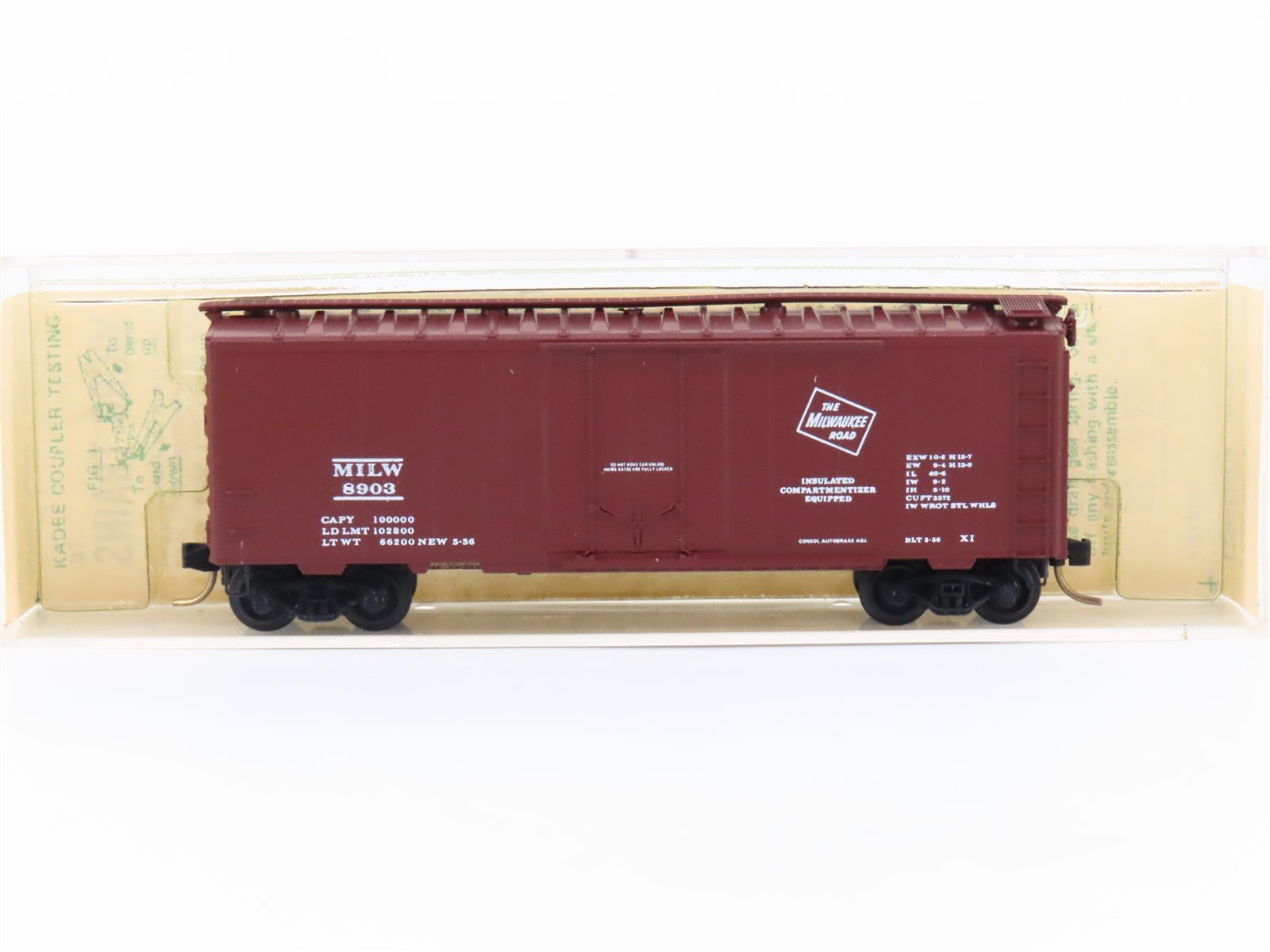 N Scale Kadee Micro-Trains MTL 21180 MILW Milwaukee Road 40' Box Car #8903