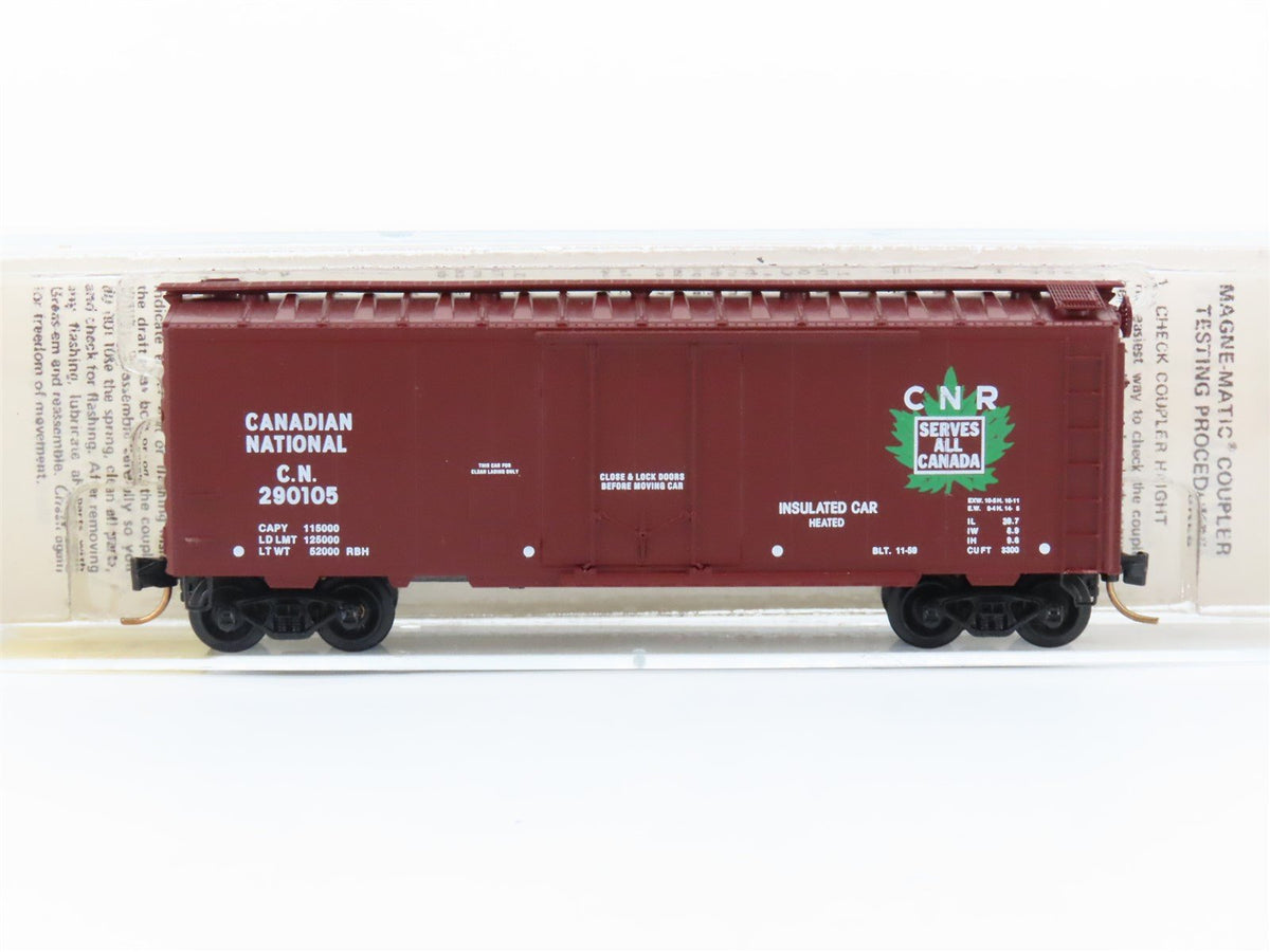 N Scale Kadee Micro-Trains MTL 21120 CN Canadian National 40&#39; Box Car #290105