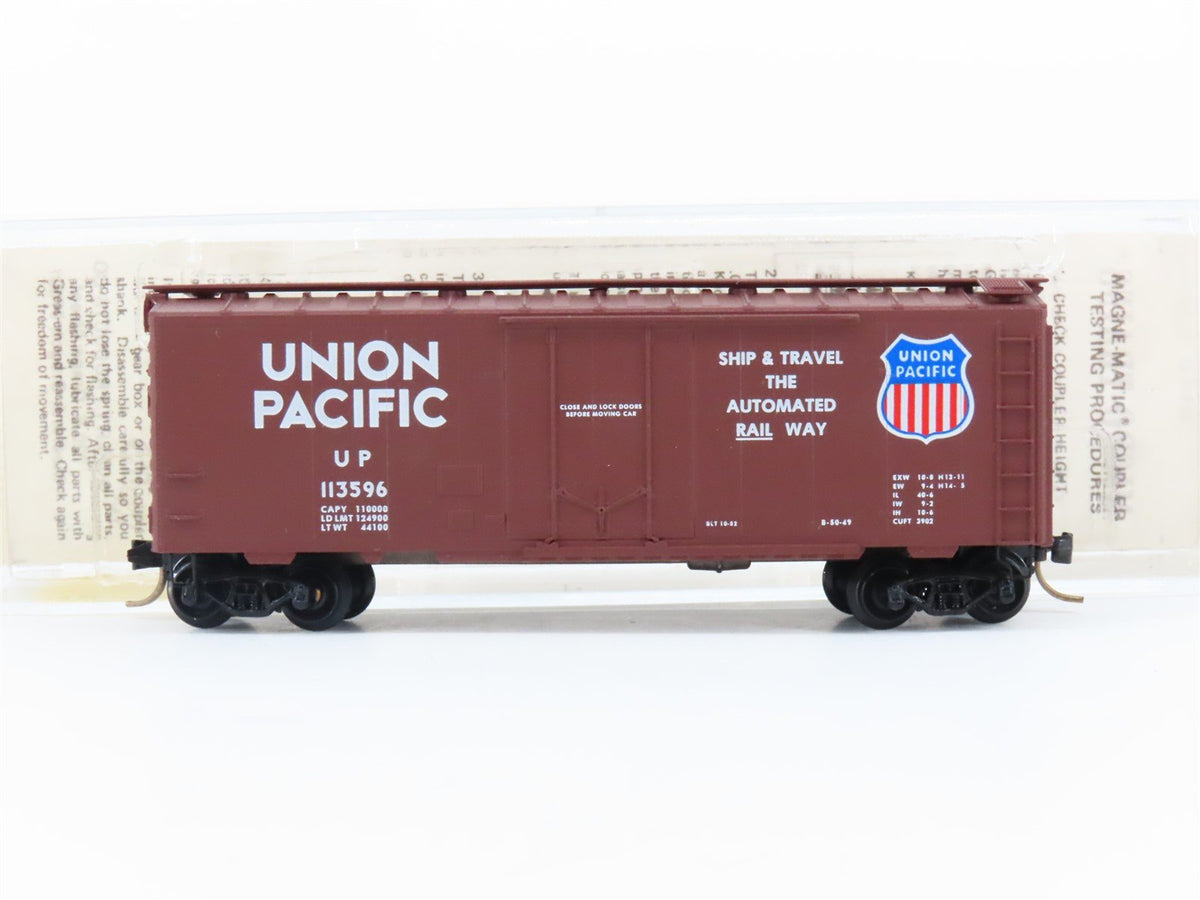 N Scale Kadee Micro-Trains MTL 21140 UP Union Pacific 40&#39; Box Car #113596