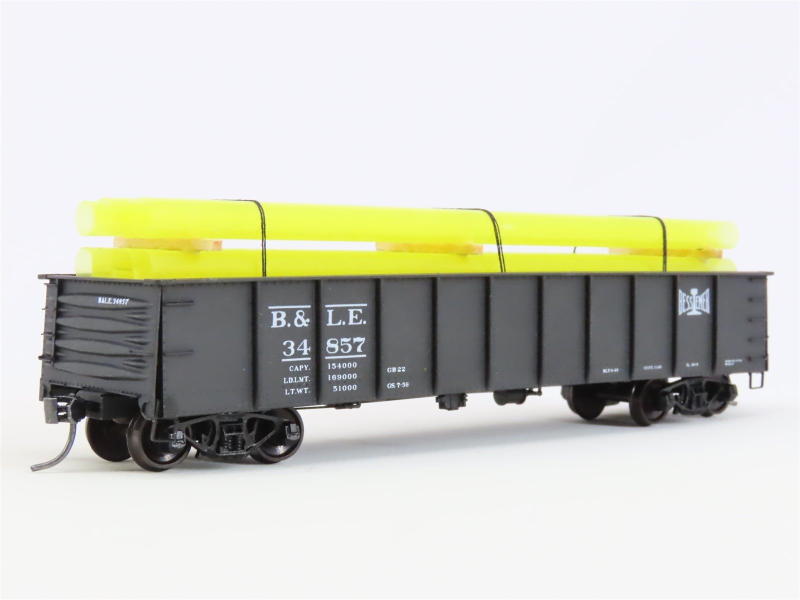 HO Accurail 3743 BLE Bessemer Lake Erie 41' Gondola Car #34857 w/ Custom Load