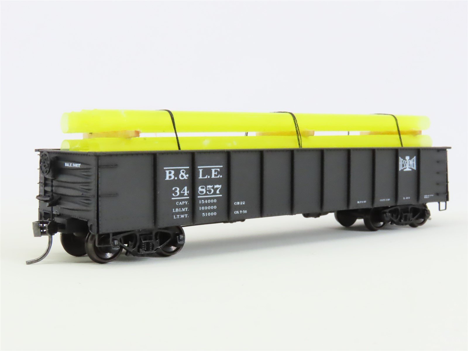 HO Accurail 3743 BLE Bessemer Lake Erie 41' Gondola Car #34857 w/ Custom Load