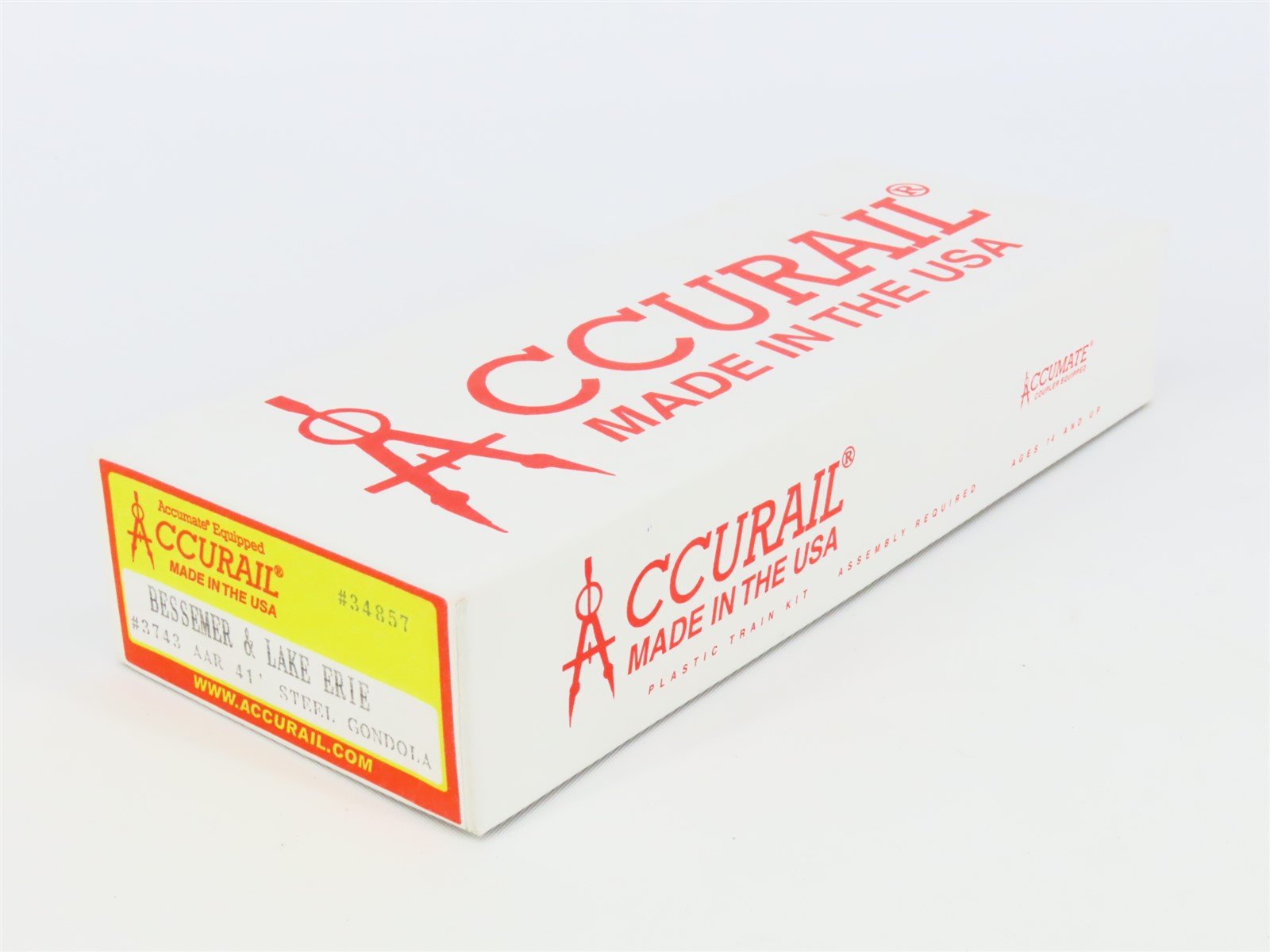 HO Accurail 3743 BLE Bessemer Lake Erie 41' Gondola Car #34857 w/ Custom Load