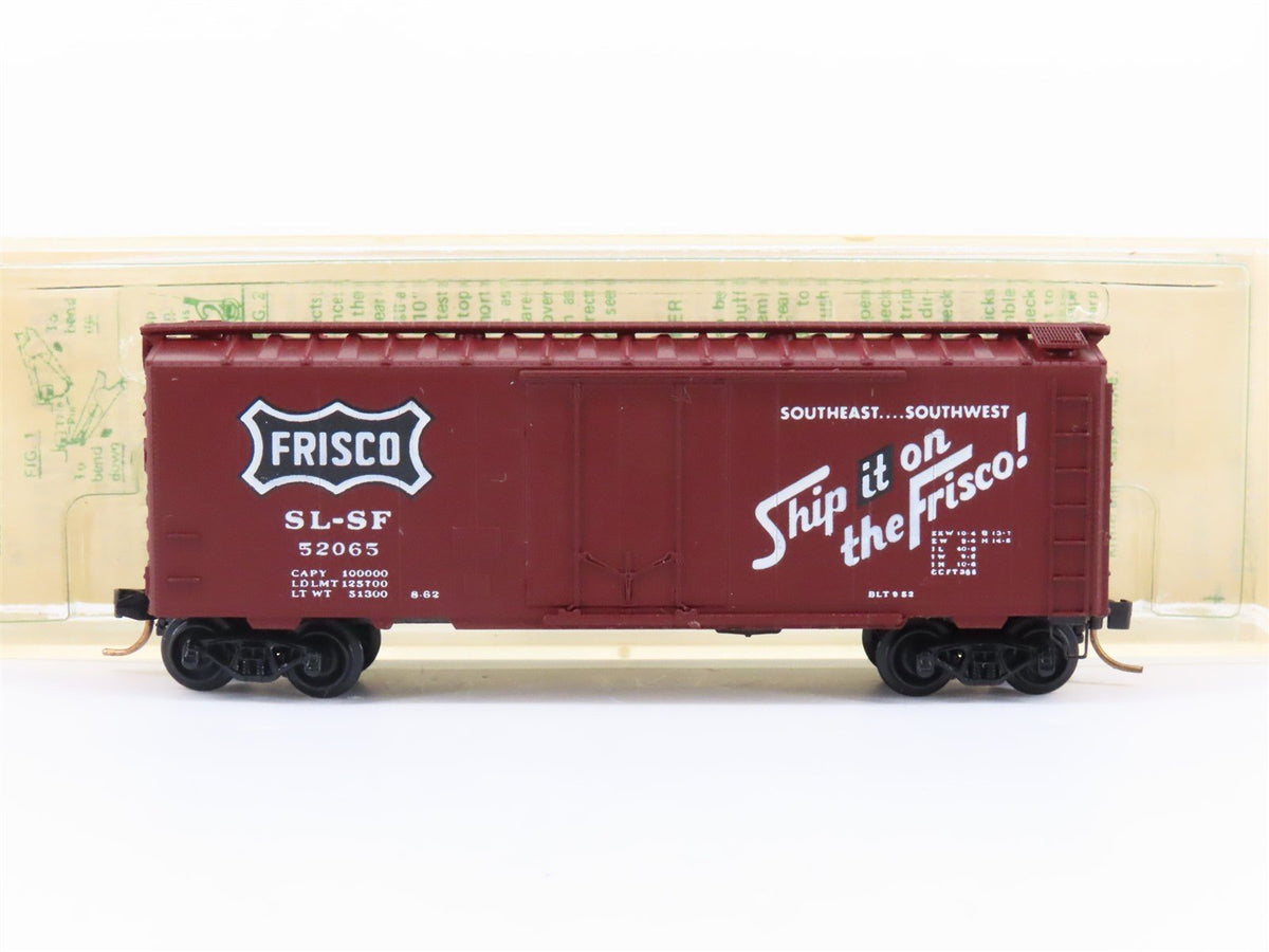 N Scale Kadee Micro-Trains MTL 21145 SL-SF Frisco 40&#39; Plug Door Box Car #52065