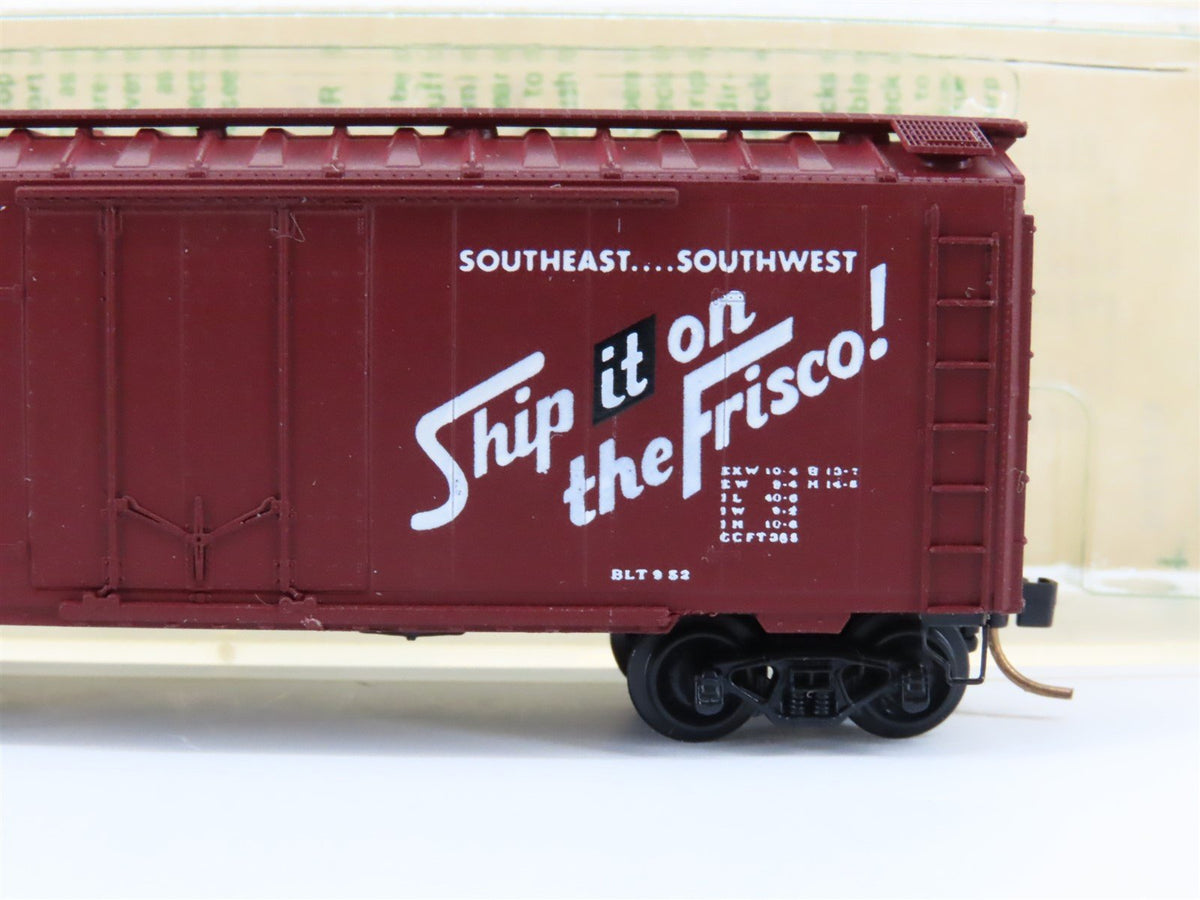 N Scale Kadee Micro-Trains MTL 21145 SL-SF Frisco 40&#39; Plug Door Box Car #52065