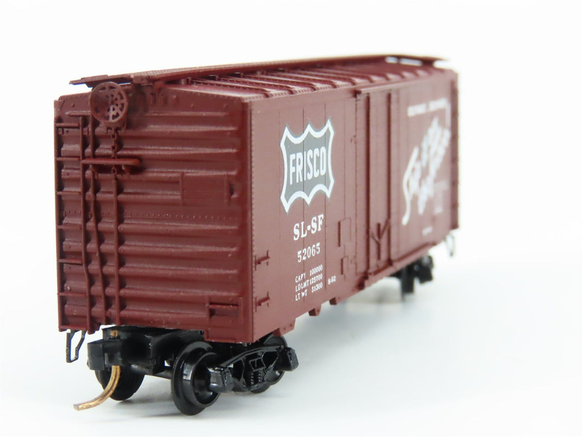 N Scale Kadee Micro-Trains MTL 21145 SL-SF Frisco 40&#39; Plug Door Box Car #52065