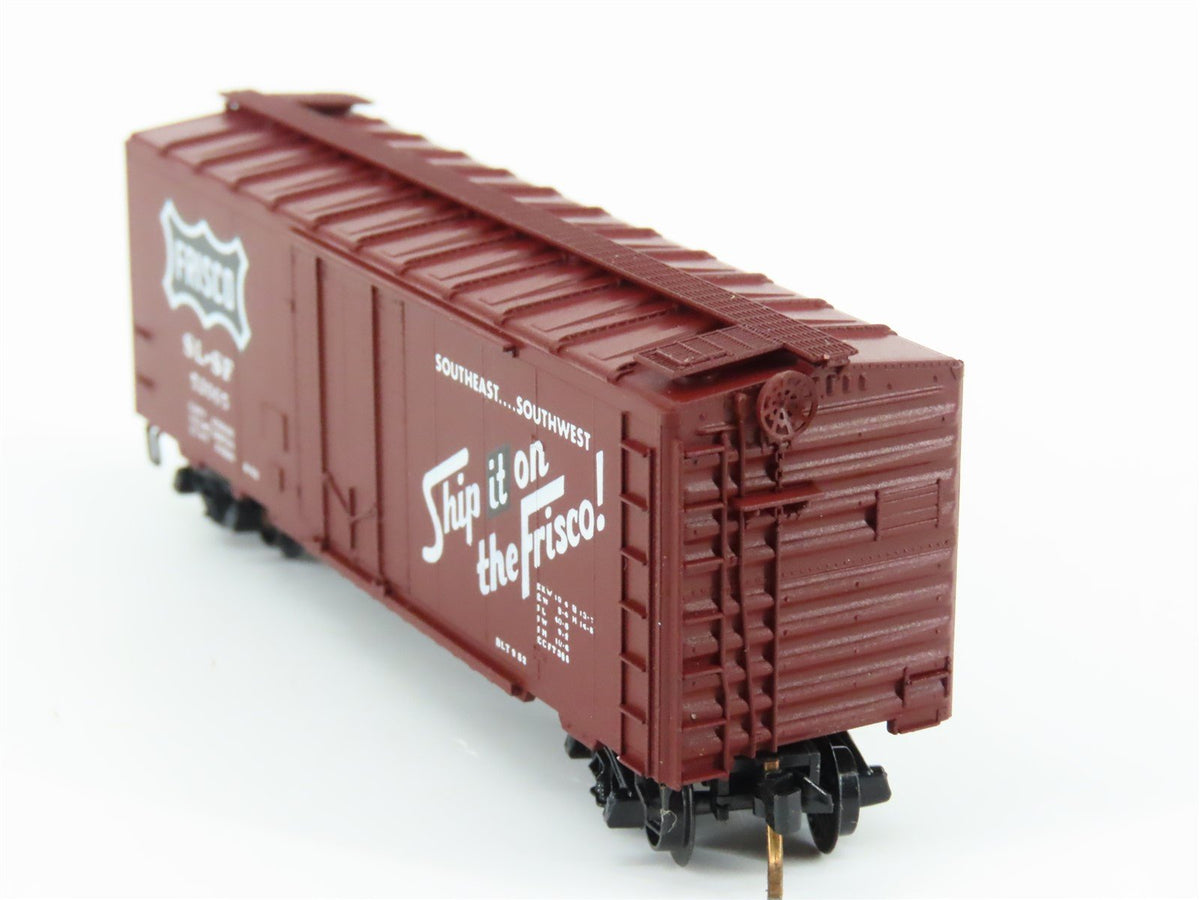 N Scale Kadee Micro-Trains MTL 21145 SL-SF Frisco 40&#39; Plug Door Box Car #52065