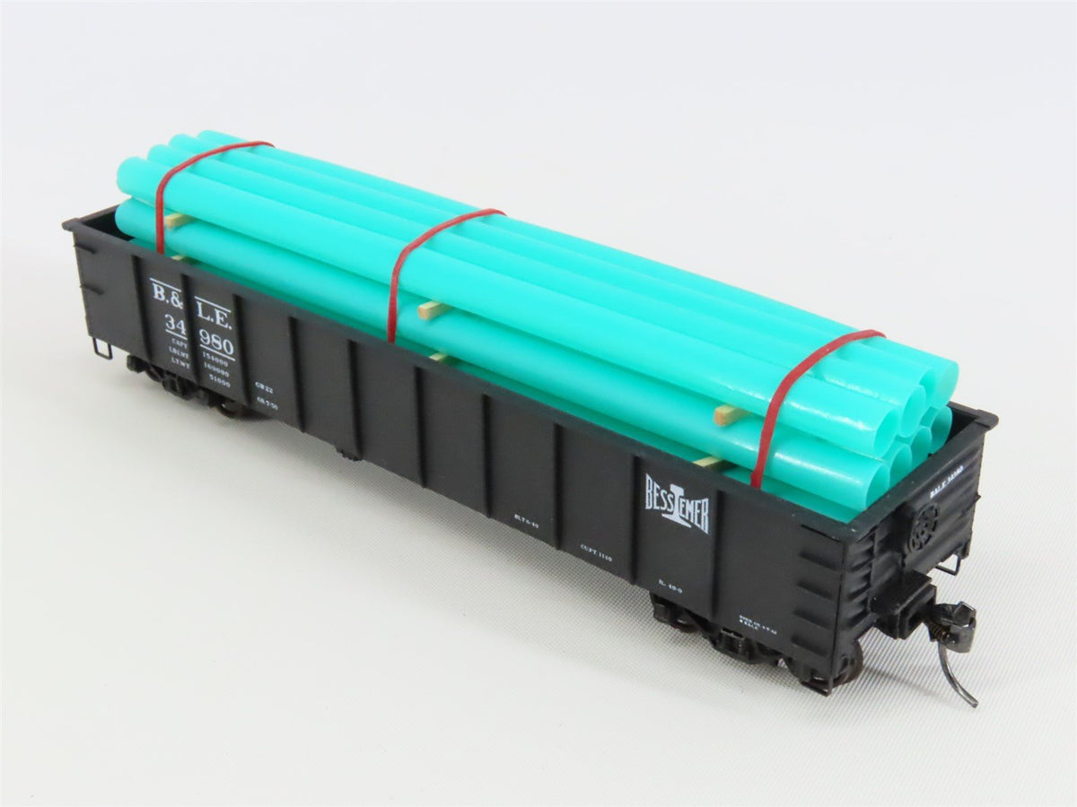 HO Accurail 3743 BLE Bessemer Lake Erie 41&#39; Gondola Car #34980 w/ Custom Load