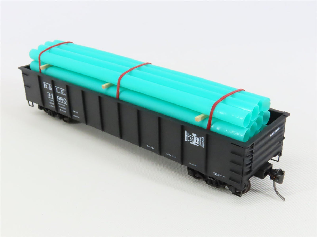 HO Accurail 3743 BLE Bessemer Lake Erie 41&#39; Gondola Car #34980 w/ Custom Load