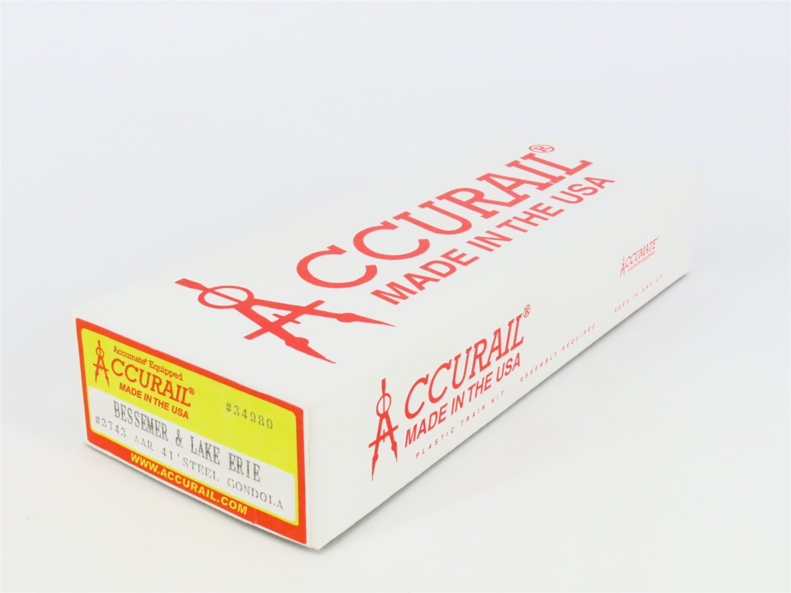 HO Accurail 3743 BLE Bessemer Lake Erie 41' Gondola Car #34980 w/ Custom Load