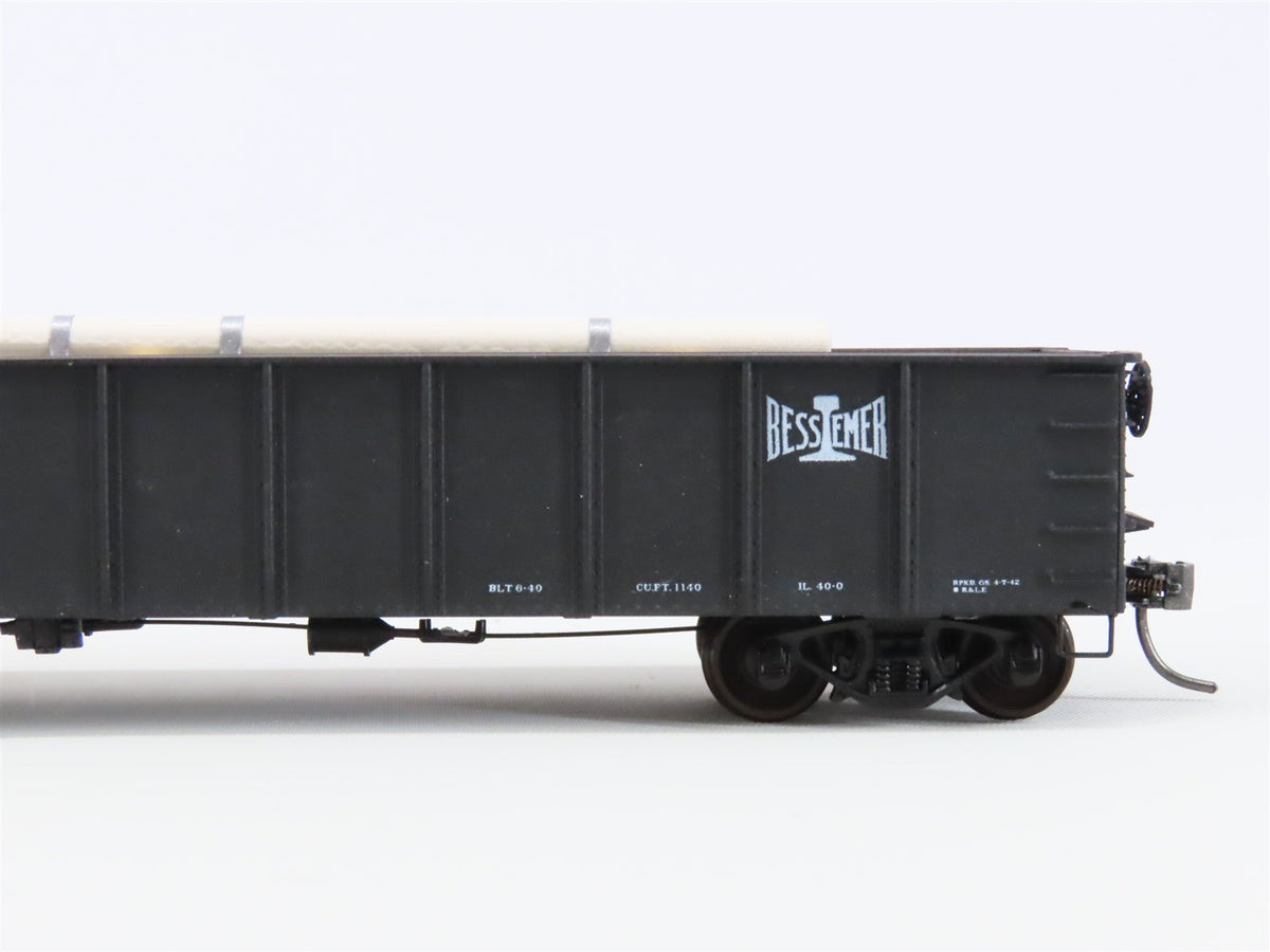 HO Accurail 3743 BLE Bessemer Lake Erie 41&#39; Gondola Car #34980 w/ Custom Load