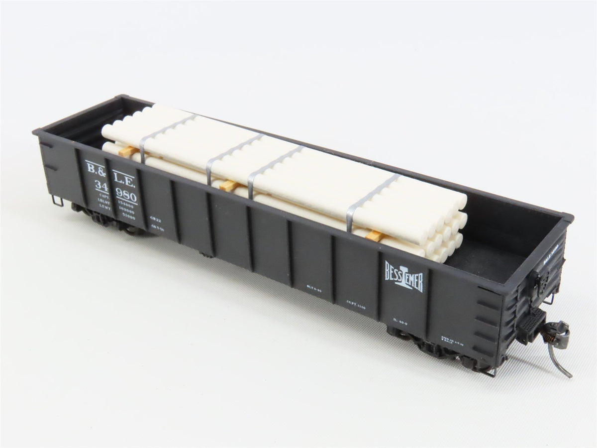 HO Accurail 3743 BLE Bessemer Lake Erie 41&#39; Gondola Car #34980 w/ Custom Load