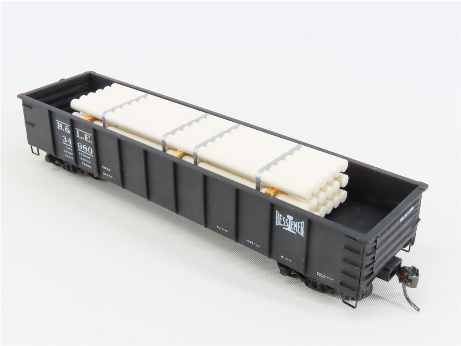 HO Accurail 3743 BLE Bessemer Lake Erie 41' Gondola Car #34980 w/ Custom Load