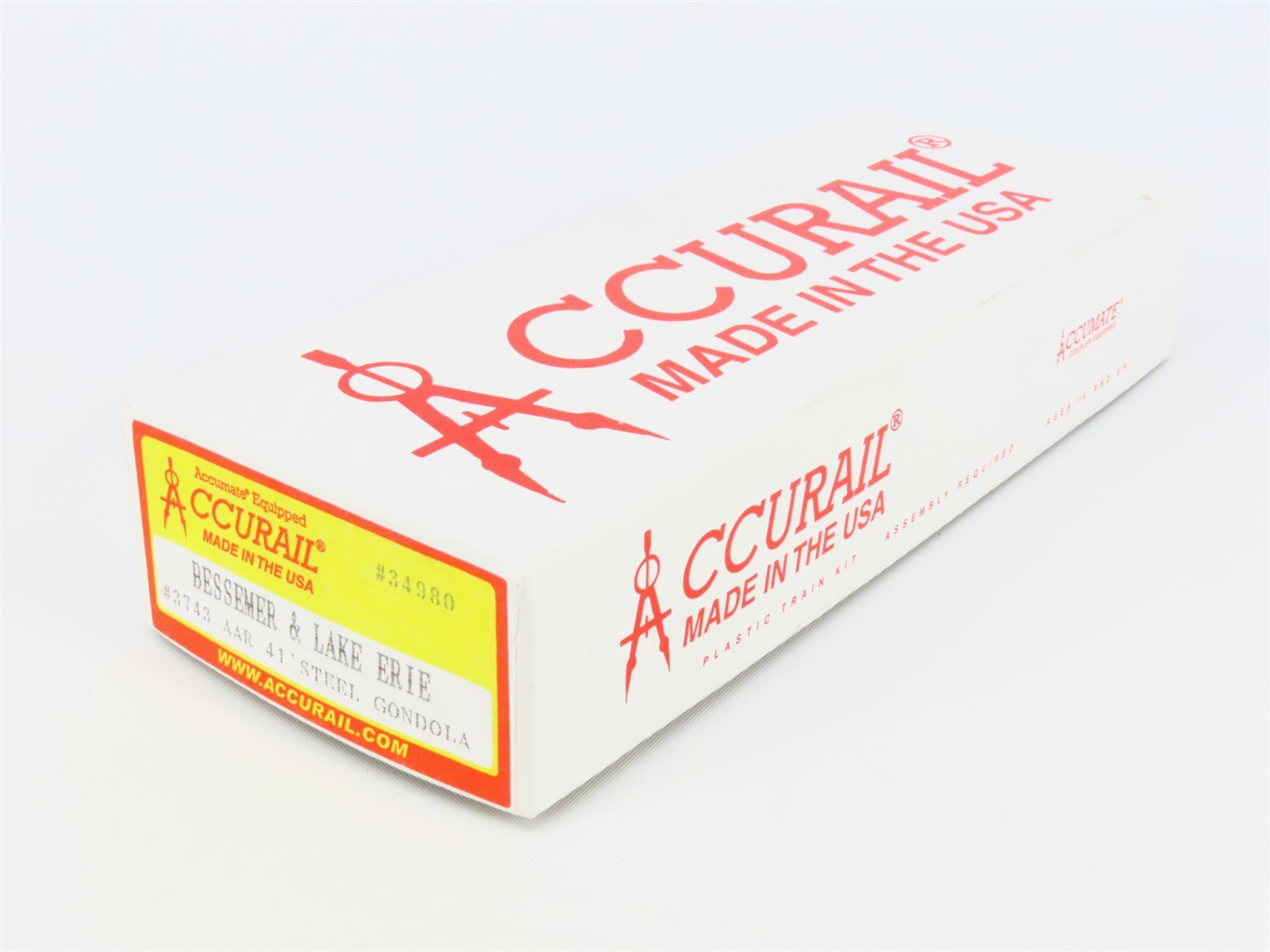 HO Accurail 3743 BLE Bessemer Lake Erie 41' Gondola Car #34980 w/ Custom Load