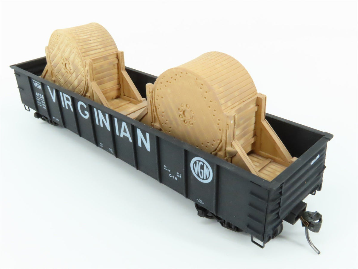 HO Scale Accurail 3735.3 VGN Virginian 41&#39; Gondola Car #4136 w/ Custom Load